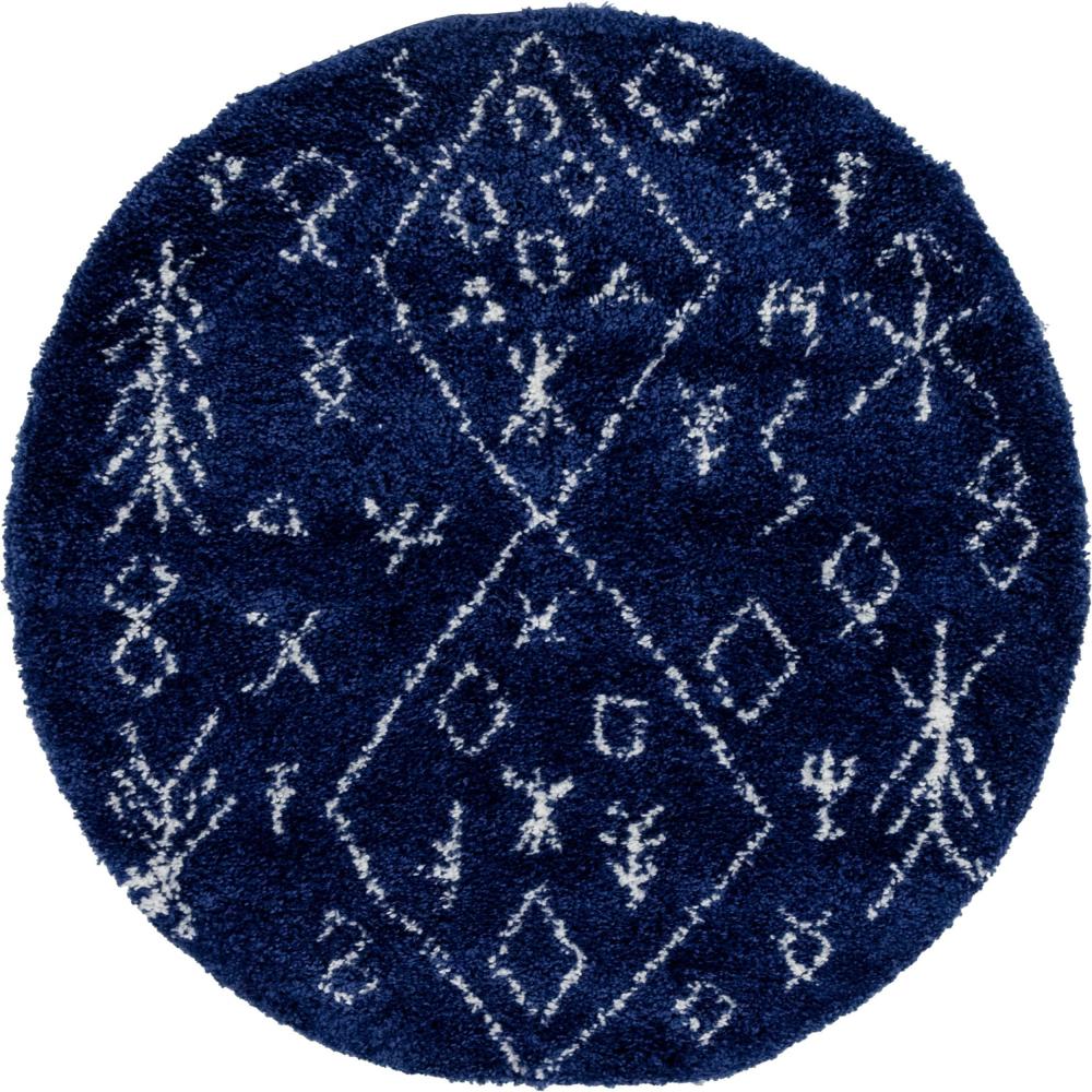 Teppich "MARA Shaggy" Rund Marineblau 150x150 cm Bild 1