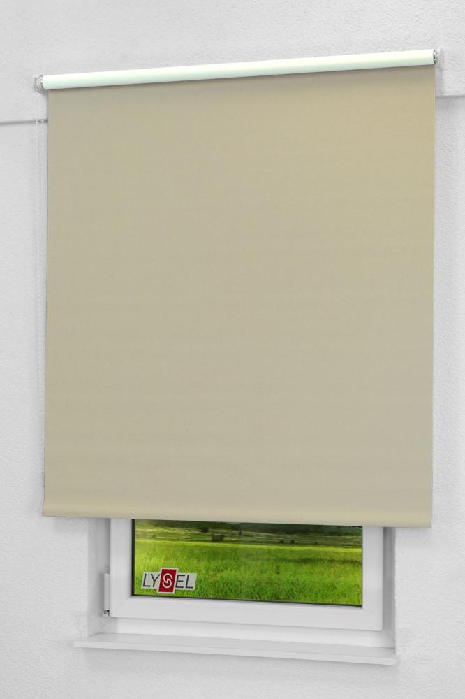 Lysel - Qualitätsrollo abdunkelnd graubeige, (B x H) 183cm x 190cm in braun/graubeige Bild 1