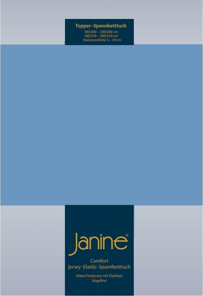 Janine Topper Spannbetttuch TOPPER Elastic-Jersey blau 5001-42 200x200 Bild 1