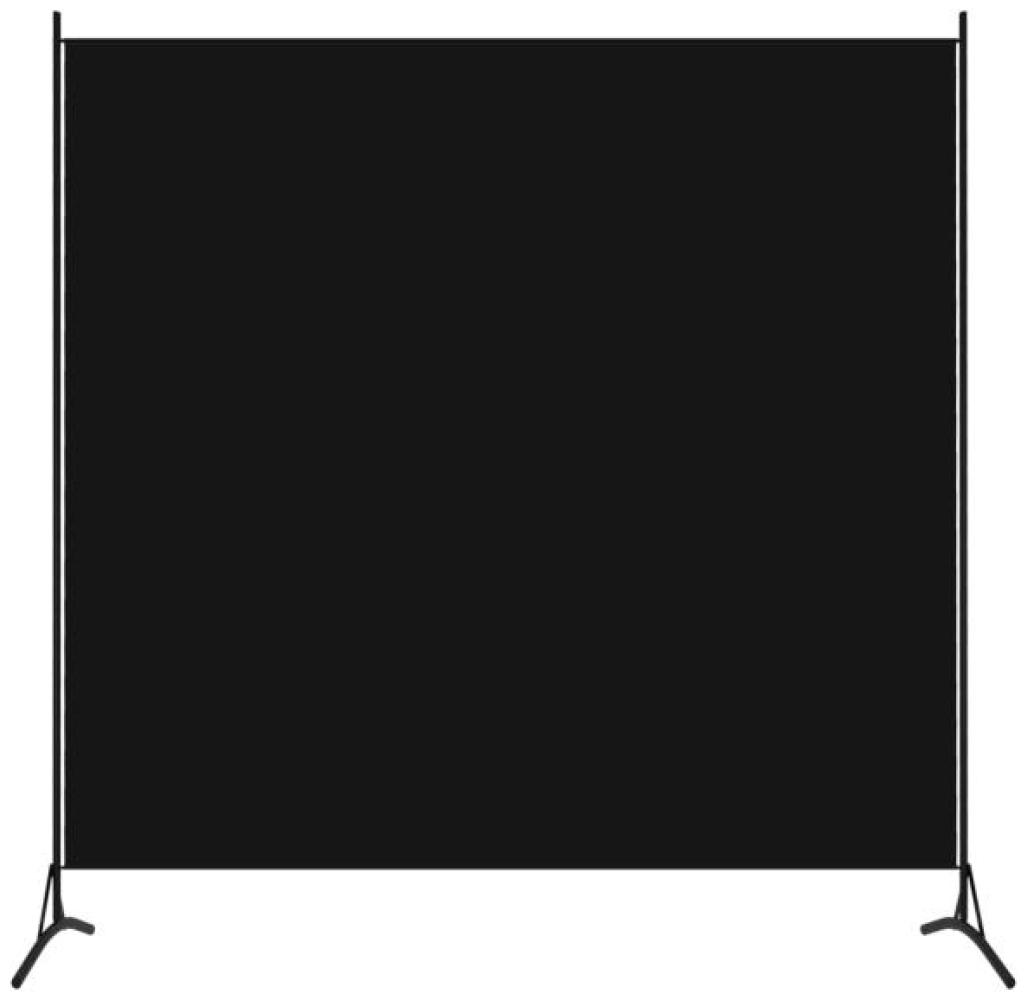 1-tlg. Raumteiler Schwarz 175x180 cm Bild 1