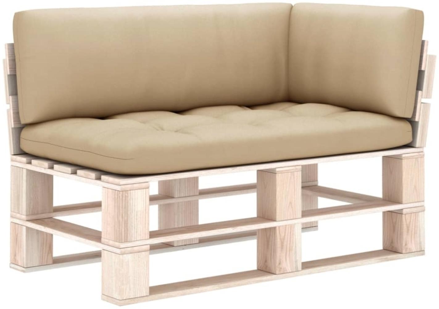 Palettensofa-Auflagen 3 Stk. Beige Bild 1