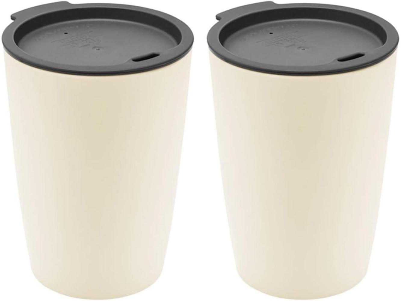 Magu 2er Set Natur-Design Trinkbecher Coffee to Go Beige ca. 310 ml 142465 Bild 1