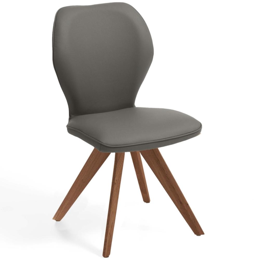 Niehoff Sitzmöbel Colorado Trend-Line Design-Stuhl Gestell Wild-Nussbaum - Leder Napoli schiefergrau Bild 1