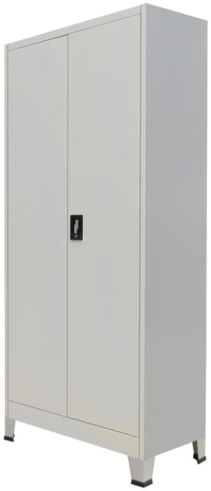 vidaXL Büroschrank mit 2 Türen Stahl 90x40x180 cm Grau, Anzahl Einlegeböden: 4 [20152] Bild 1