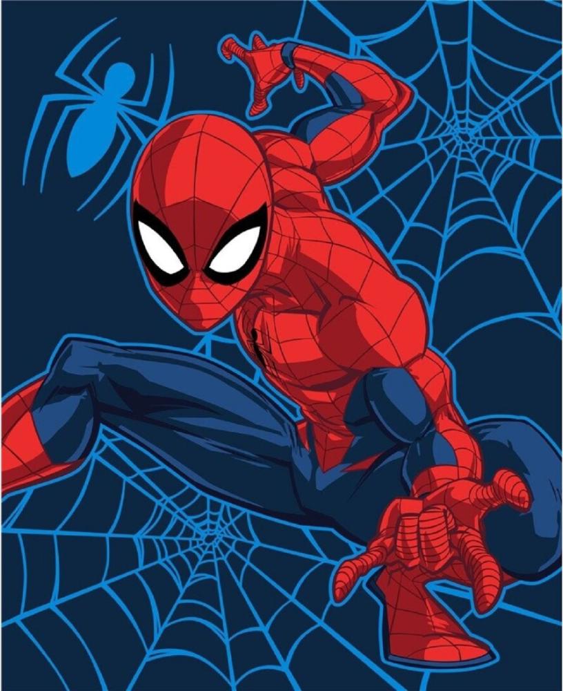 Spiderman Flauschdecke Schmusedecke Kuscheldecke 130 x 160 cm Bild 1