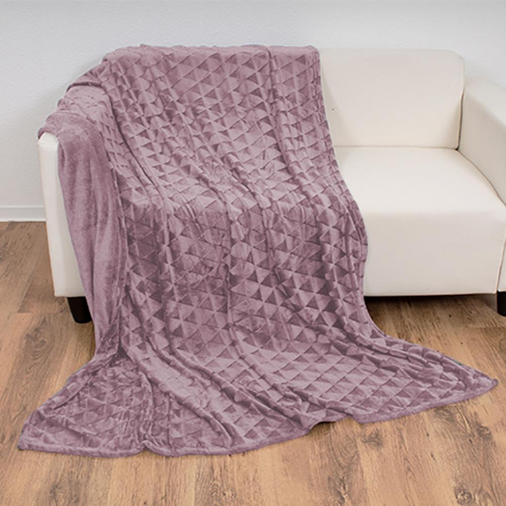 Flanell Wohndecke Kuscheldecke Wolldecke Sofadecke 150x200cm Rosa Bild 1