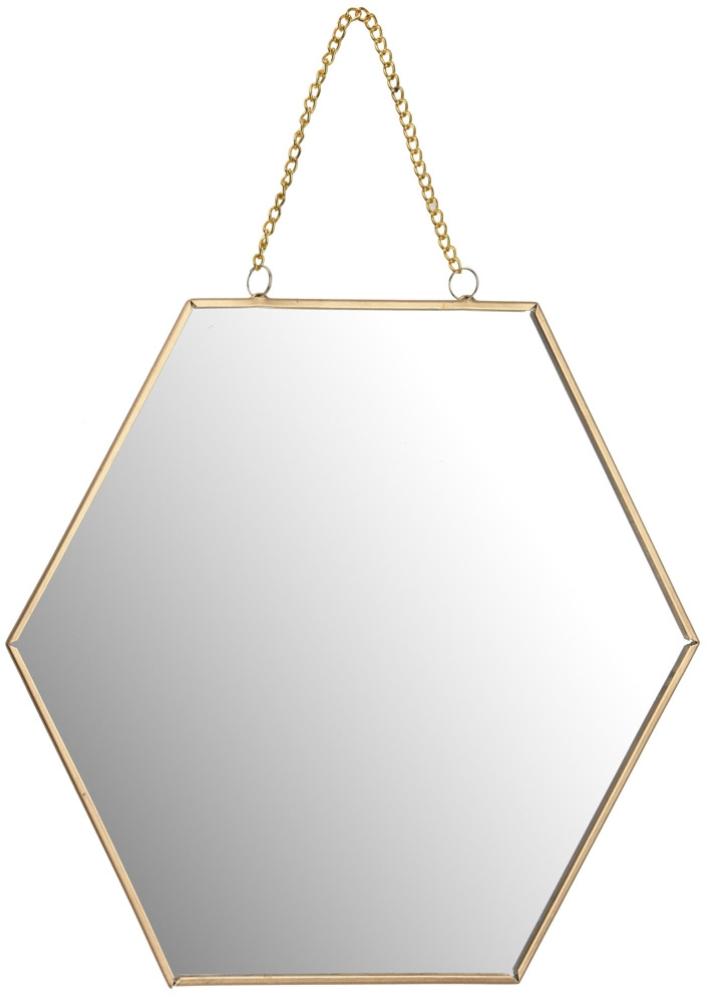 Wandspiegel Sechskant, Spiegel, Breite 20 cm, golden Bild 1