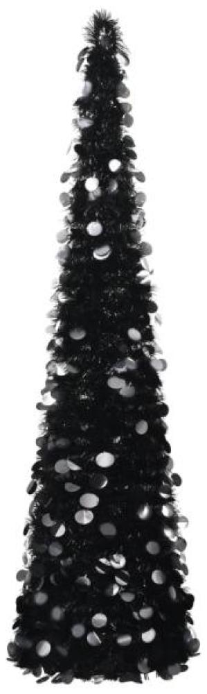 vidaXL Künstlicher Pop-Up-Weihnachtsbaum Schwarz 150 cm PET Bild 1