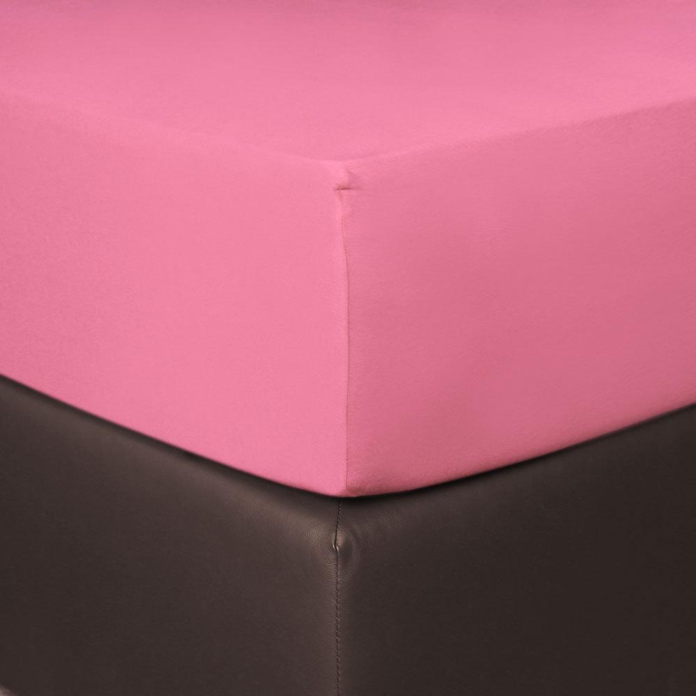 BettwarenShop Boxspring Spannbettlaken | 90x190 - 100x220 cm | pink Bild 1