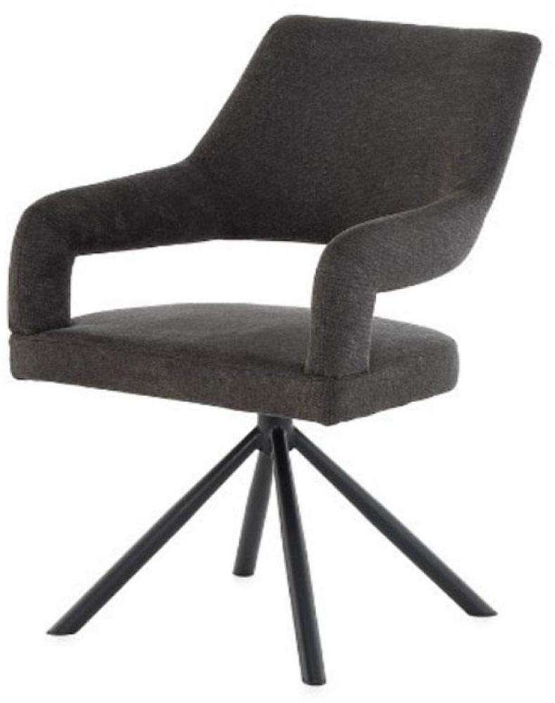 Stühle im 4er-Set CLAUDIA, drehbar, Webstoff anthrazit Bild 1