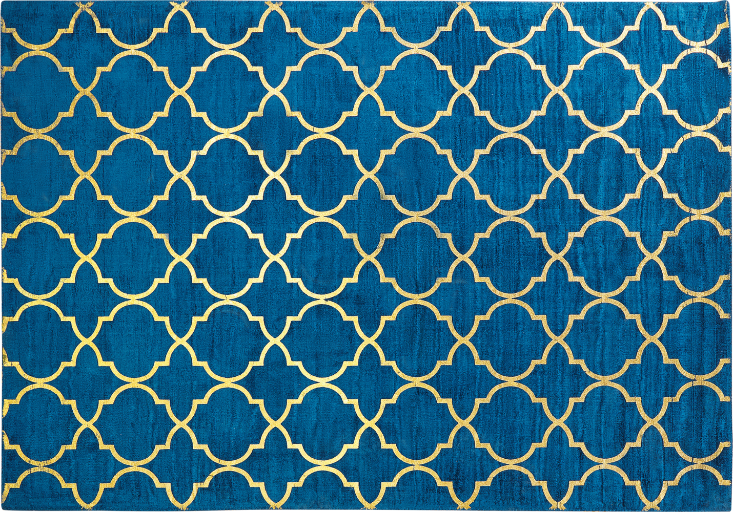 Teppich marineblau gold 160 x 230 cm marokkanisches Muster YELKI Bild 1