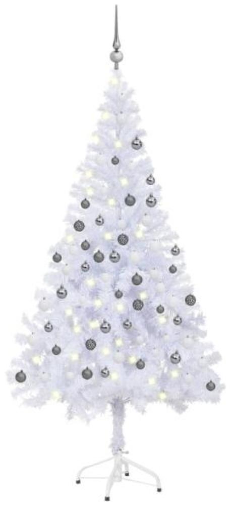 vidaXL Künstlicher Weihnachtsbaum mit LEDs & Kugeln 120 cm 230 Zweige, Mit Beleuchtung [3077664] Bild 1