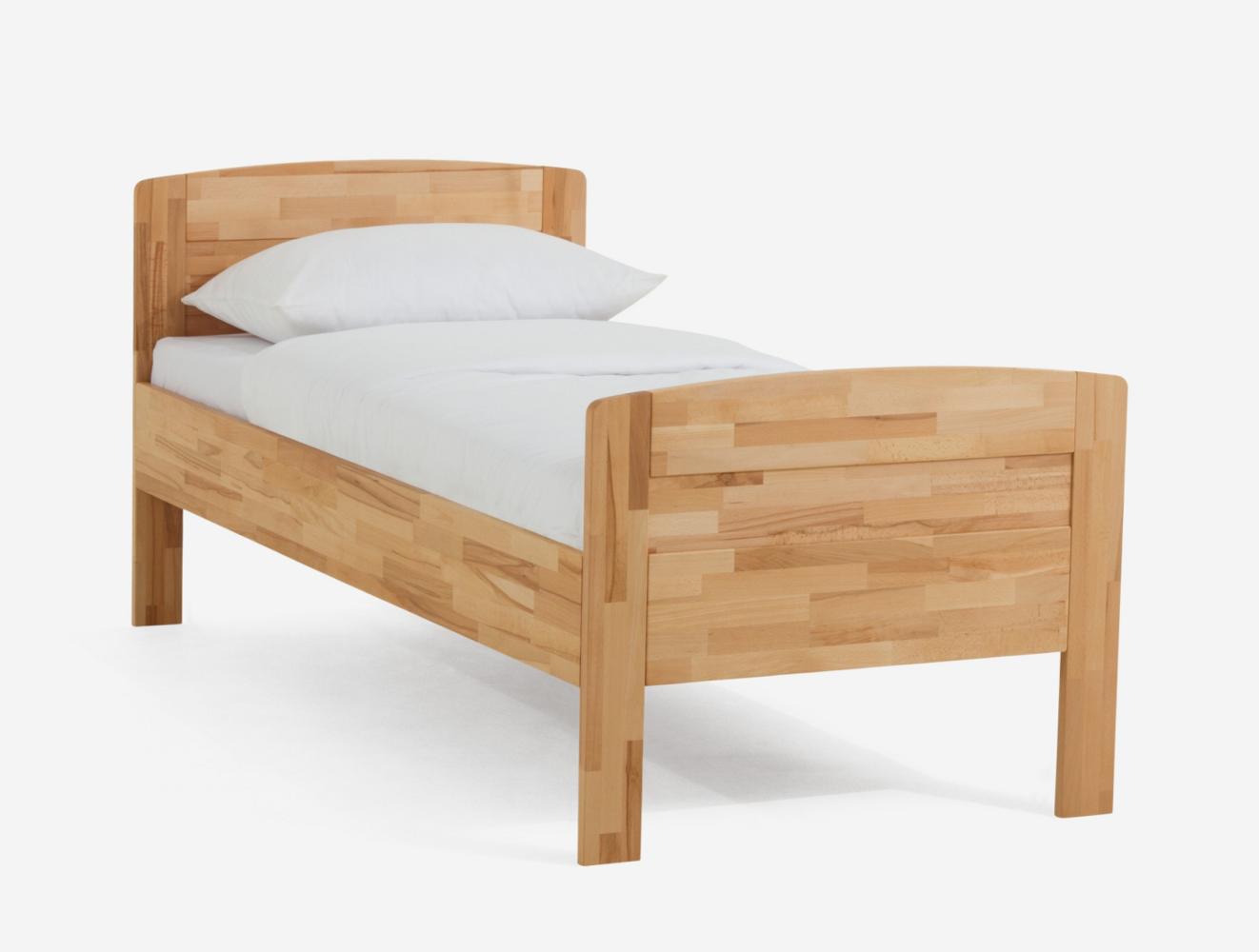 Dico Wildeiche Massivholz Komfortbett Seniorenbett 430.00, Wildeiche natur geölt Größe 100x210 cm Bild 1