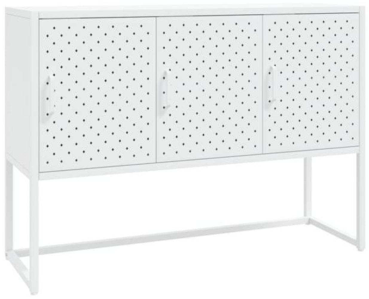 vidaXL Sideboard Weiß 105x35x75 cm Stahl Bild 1