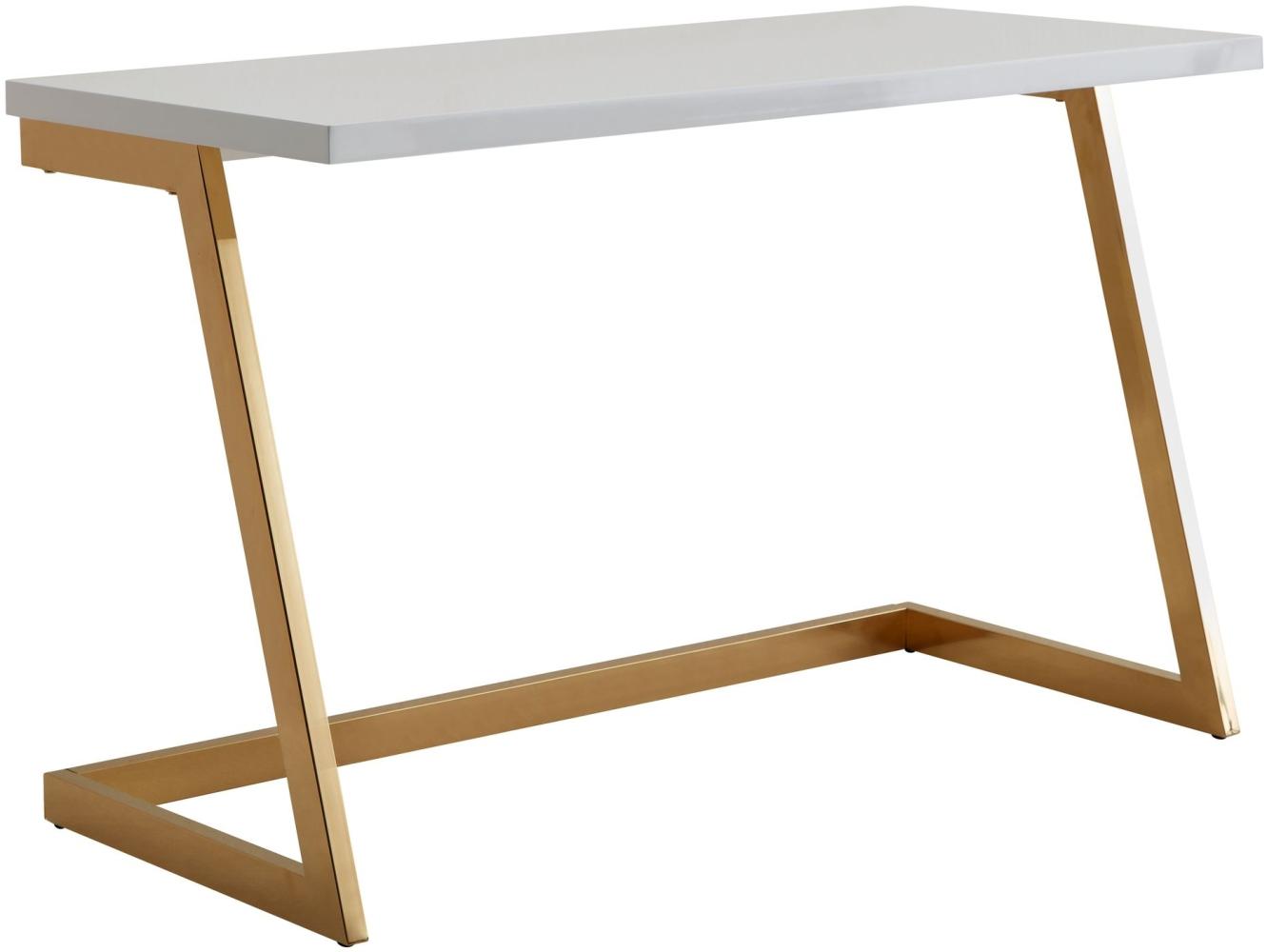 Schreibtisch >Anshan< (B/H/T: 120x76x55 cm) in Weiß - 120x76x55 (BxHxT) Bild 1