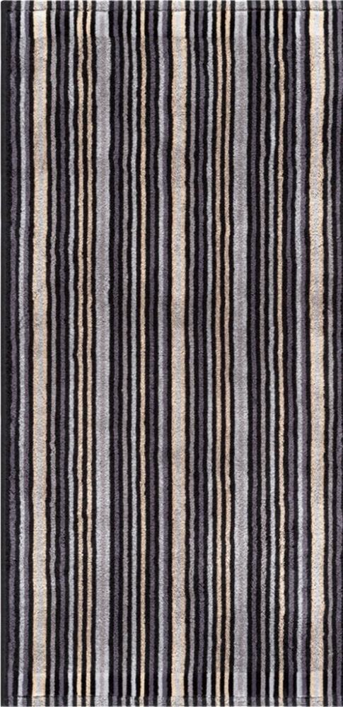 Combi Stripes Handtuch 50x100cm dunkelgrau 500g/m² 100% Baumwolle Bild 1
