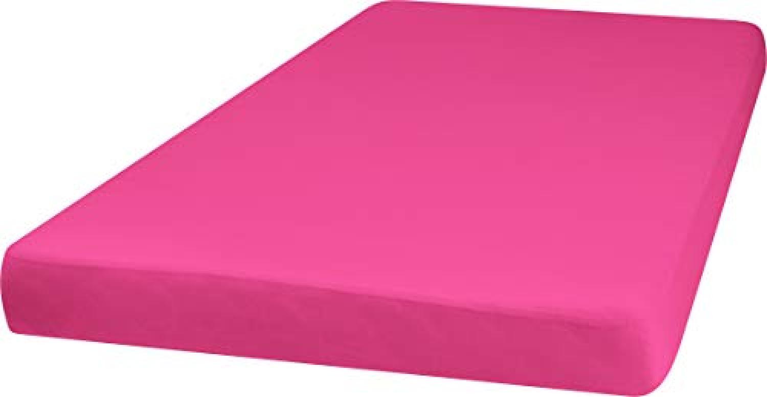 Playshoes Jersey-Spannbettlaken, Wasserdicht und Atmungsaktiv, 70 x 140 cm, pink, rosa Bild 1