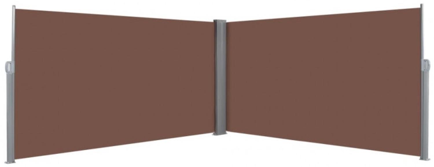 Ausziehbare Seitenmarkise 160×600 cm Braun Bild 1