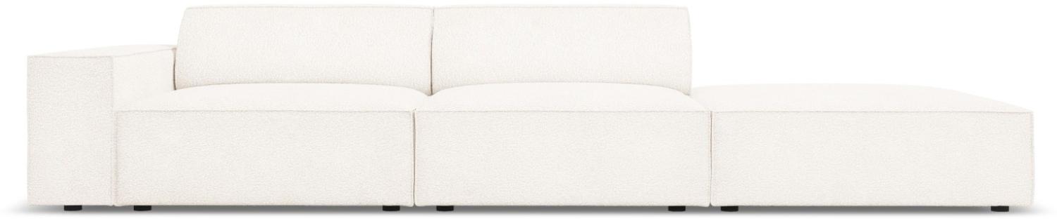 Micadoni 3-Sitzer Boucle Rechts Sofa Jodie | Bezug Beige | Beinfarbe Black Plastic Bild 1
