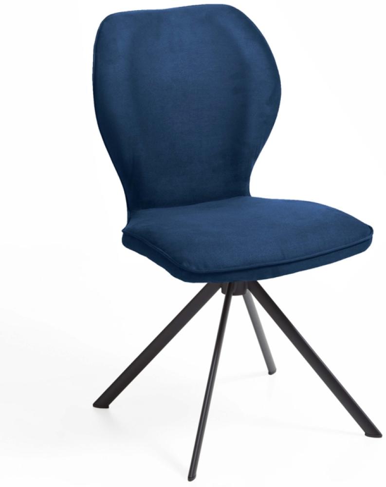 Niehoff Sitzmöbel Colorado Trend-Line Design-Stuhl Eisengestell - Polyester - 180° drehbar Nirvana dunkelblau Bild 1