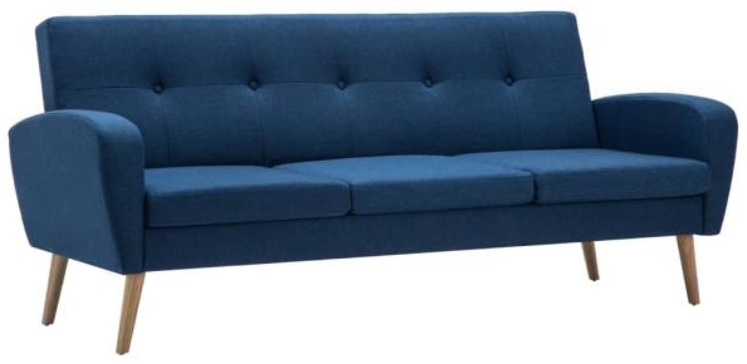 vidaXL 3-Sitzer-Sofa Stoff Blau Bild 1