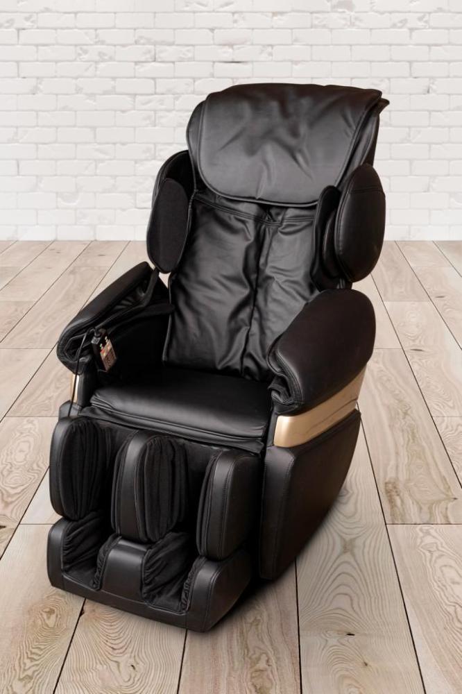 PureHaven Massage-Sessel 118x76x76 cm 6 Massagearten Rücken- Fuß- und Gesäßmassage einfache Bedienung energiesparend hochwertiges PU Leder in Schwarz Bild 1