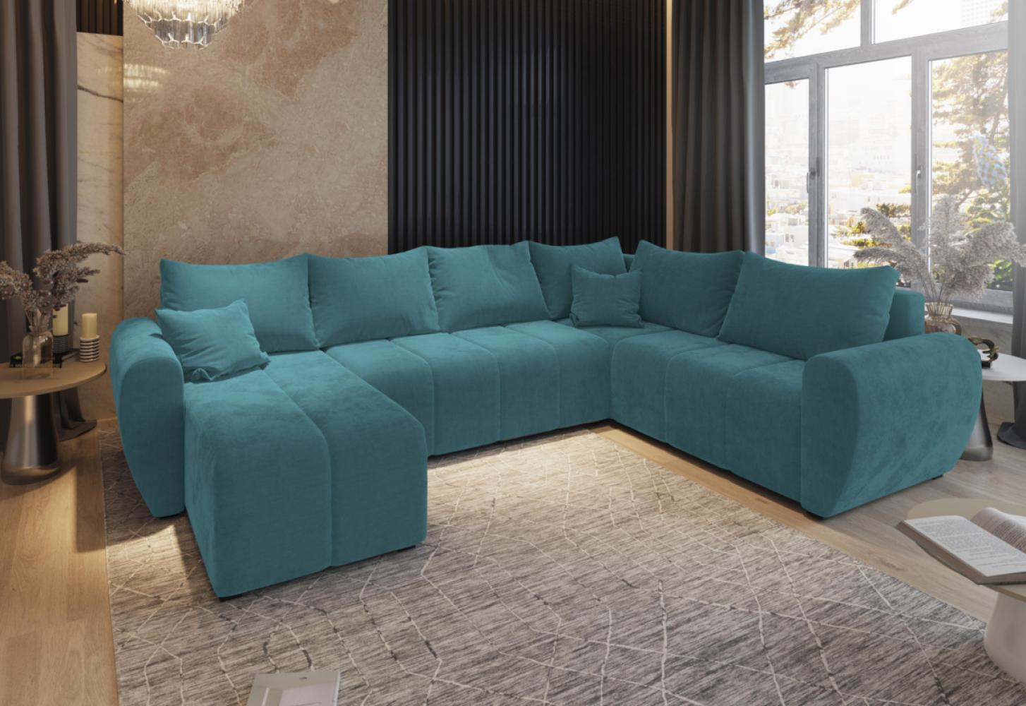 Sofa mit Schlaffunktion in U-Form MOLISA 2, 303x82x208, Kronos 13, Rechts Bild 1
