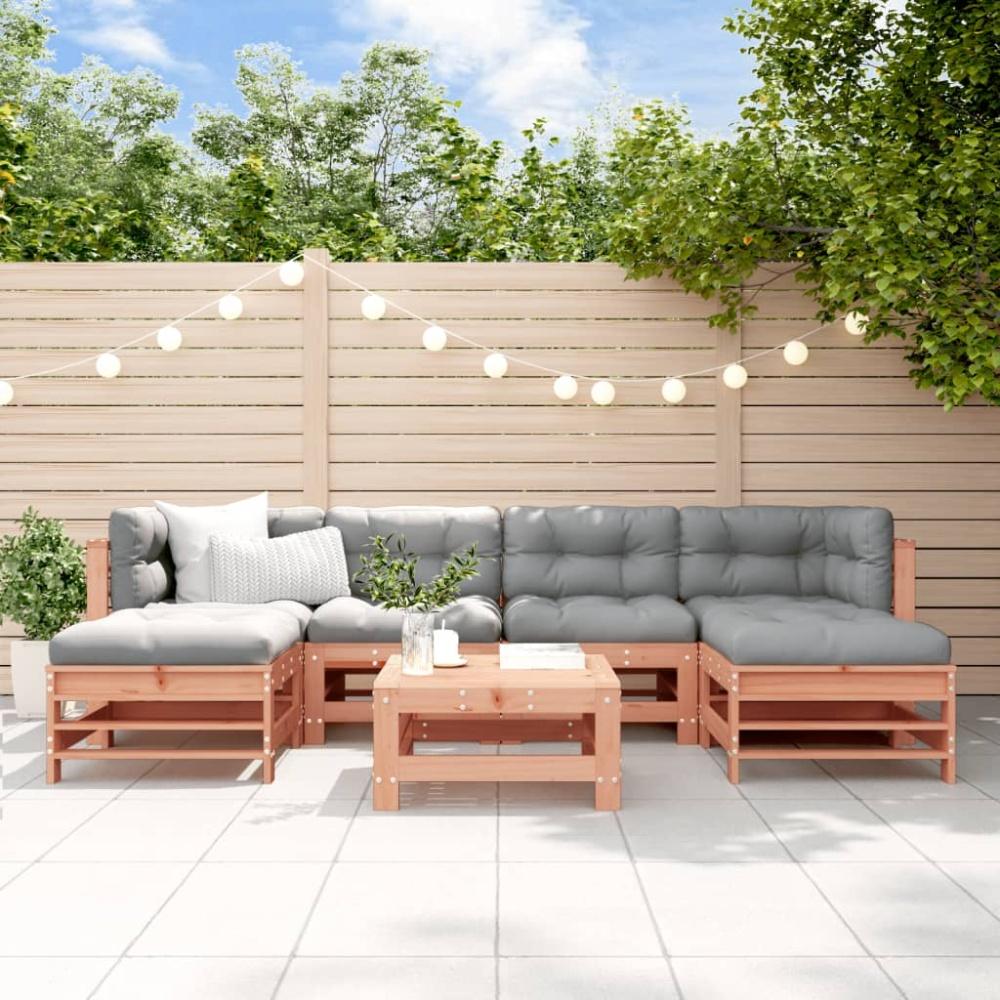 vidaXL 7-tlg. Garten-Lounge-Set mit Kissen Massivholz Douglasie Bild 1