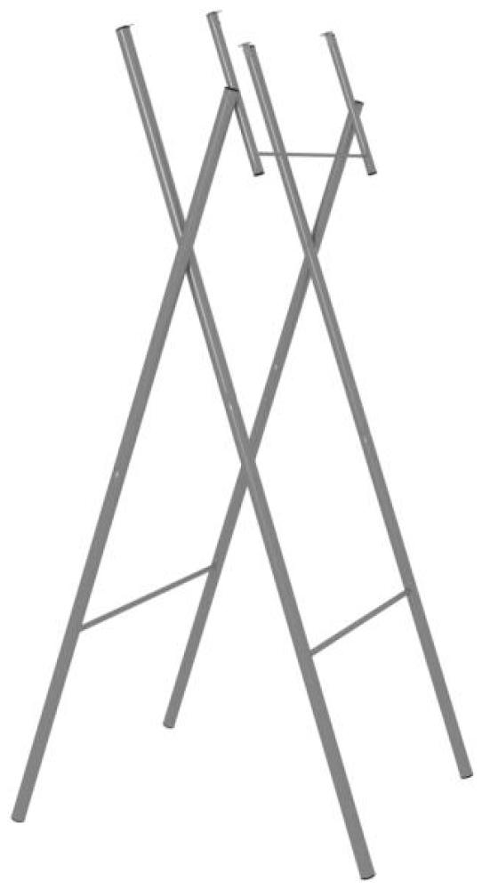 vidaXL Klapptisch-Beine Silbern 45×55×112 cm Verzinkter Stahl Bild 1