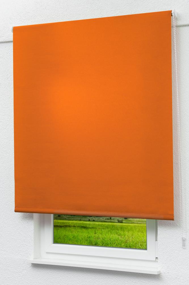 Lysel Outlet - Basisrollo Struktur Tageslicht Rotorange, (B x H) 62.50cm x 190cm in orange/rotorange Bild 1