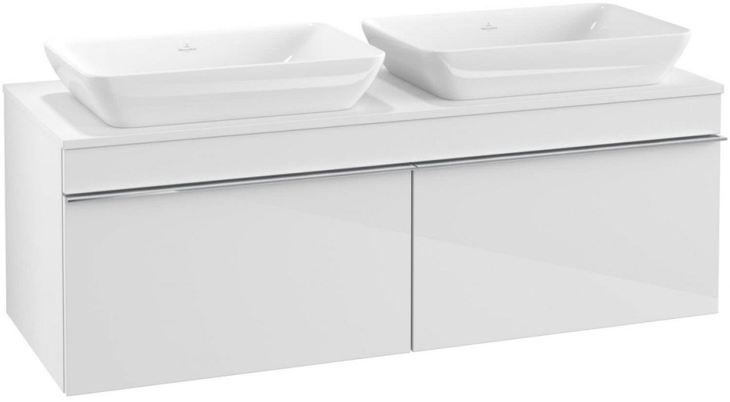 Villeroy & Boch VENTICELLO Waschtischunterschrank für 2 Waschbecken 125 cm breit, Weiß, Griff Weiß Bild 1
