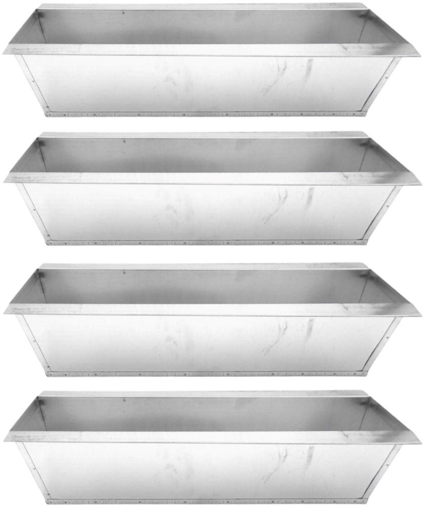 BURI Pflanzkasten für Europaletten 1-6 Stück verzinkt schwarz Balkon Blumenkasten Metall verzinkt - 4 Stück Bild 1