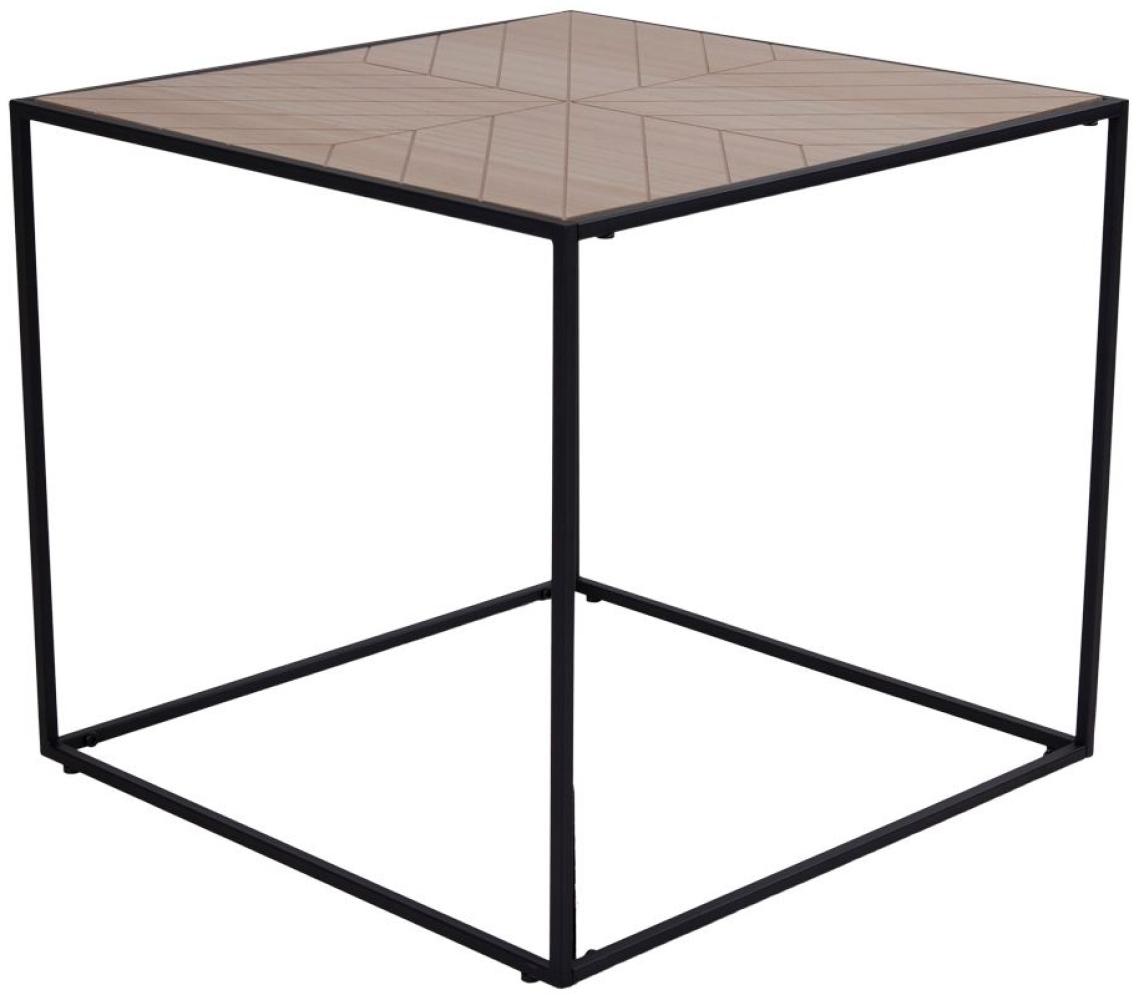 House Nordic Beistelltisch BERGAMO Eckig 50x50 cm Tisch Metallgestell Schwarz Bild 1