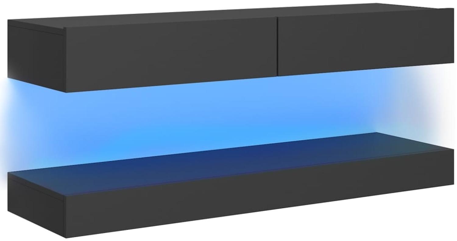 vidaXL TV-Schrank mit LED-Leuchten Grau 120x35 cm Bild 1
