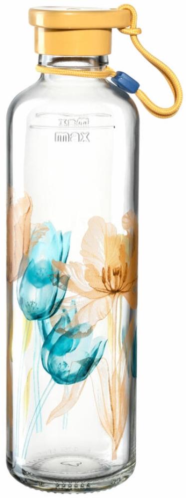Leonardo Flasche In Giro Flower, Trinkflasche, Getränkeflasche, Wasserflasche, Glasflasche, Glas, Gelb, 750 ml, 029119 Bild 1