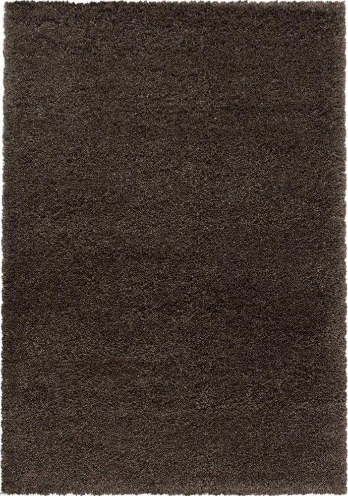 Hochflor Teppich Francesca rechteckig - 240x340 cm - Braun Bild 1