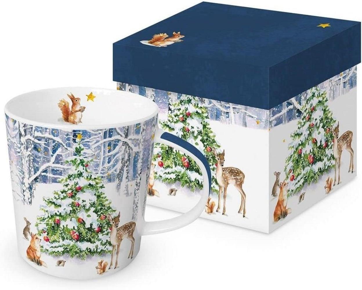 PPD Becher Winterwald -Trendbecher -Winter, Wald, Tiere Mug, Porzellan Bild 1