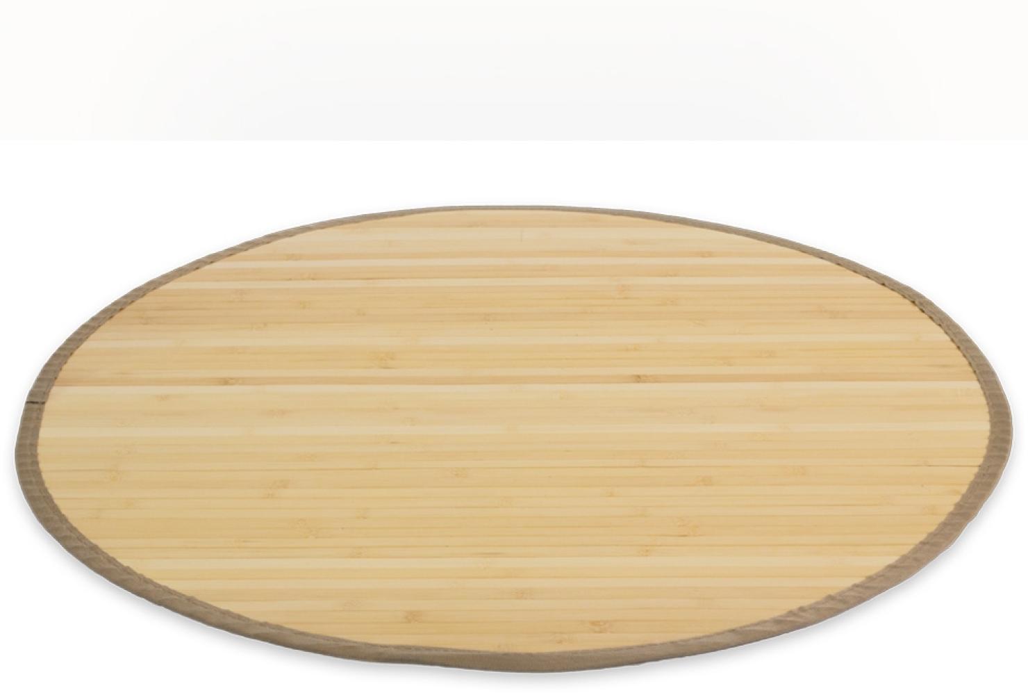 Homestyle4u Teppich, rund, Bambus natur, Ø 150 cm Bild 1