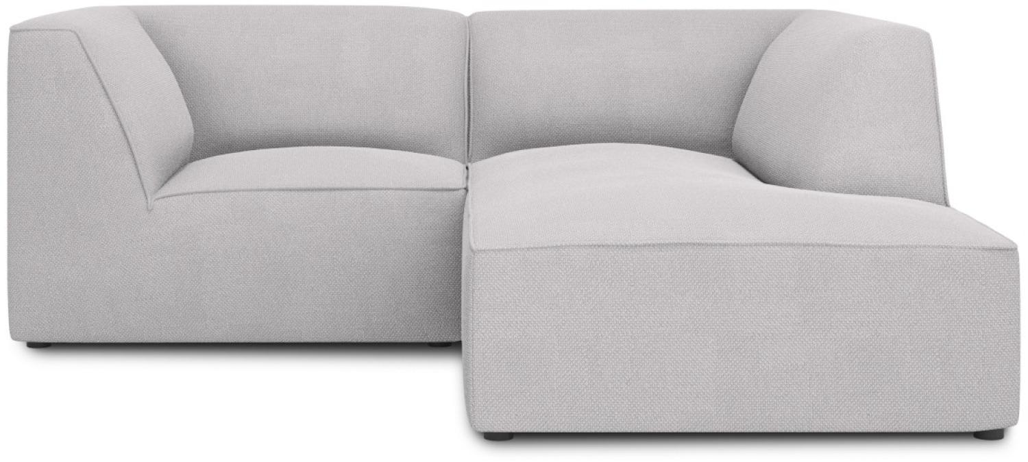 Micadoni 3-Sitzer Modular Ecke rechts Sofa Ruby | Bezug Light Grey | Beinfarbe Black Plastic Bild 1