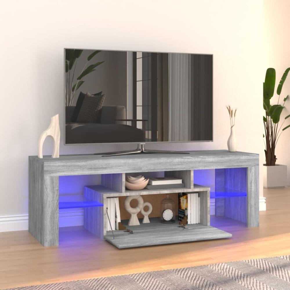 TV-Schrank mit LED-Leuchten Grau Sonoma 120x35x40 cm [815667] Bild 1