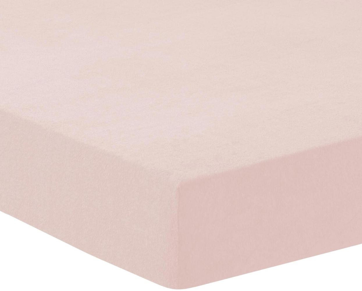 Traumschlaf Spannbettlaken, Frottee Stretch, rosa, 180 x 200 - 200 x 200 cm Bild 1