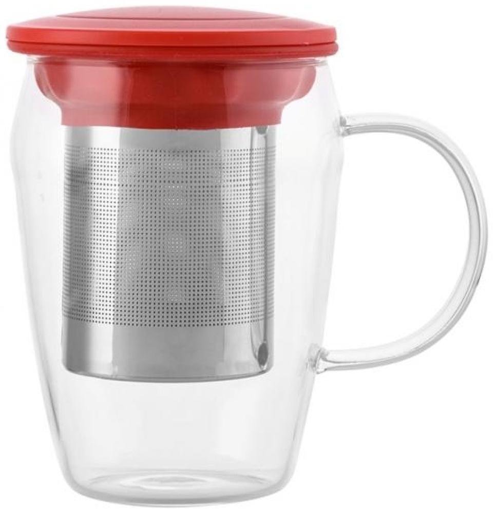 Teebecher Thomson 430ml mit Edelstahlfilter & Deckel - rot Bild 1