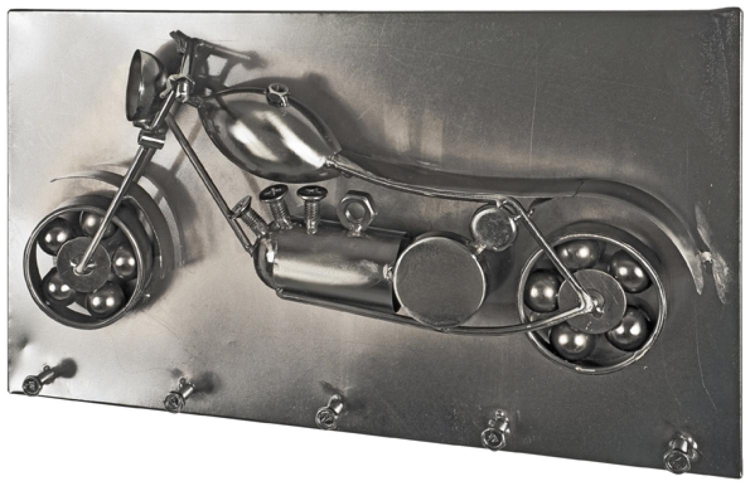 Garderobenhaken >Chopper< in chrom dunkel aus Metall - 35x20x9cm (BxHxT) Bild 1