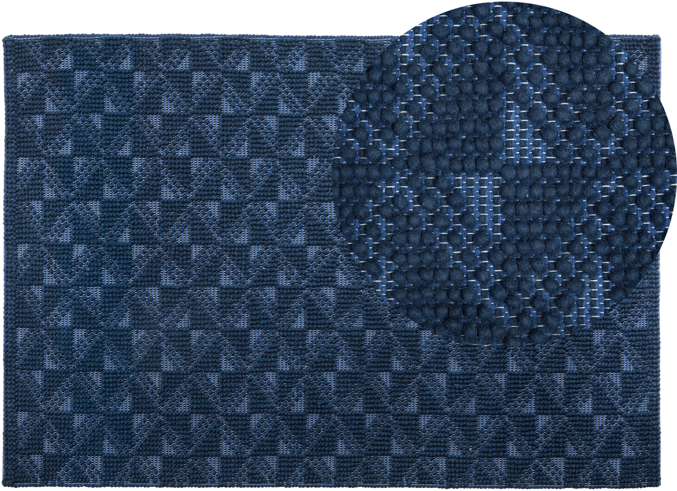 Teppich marineblau 140 x 200 cm Kurzflor SAVRAN Bild 1