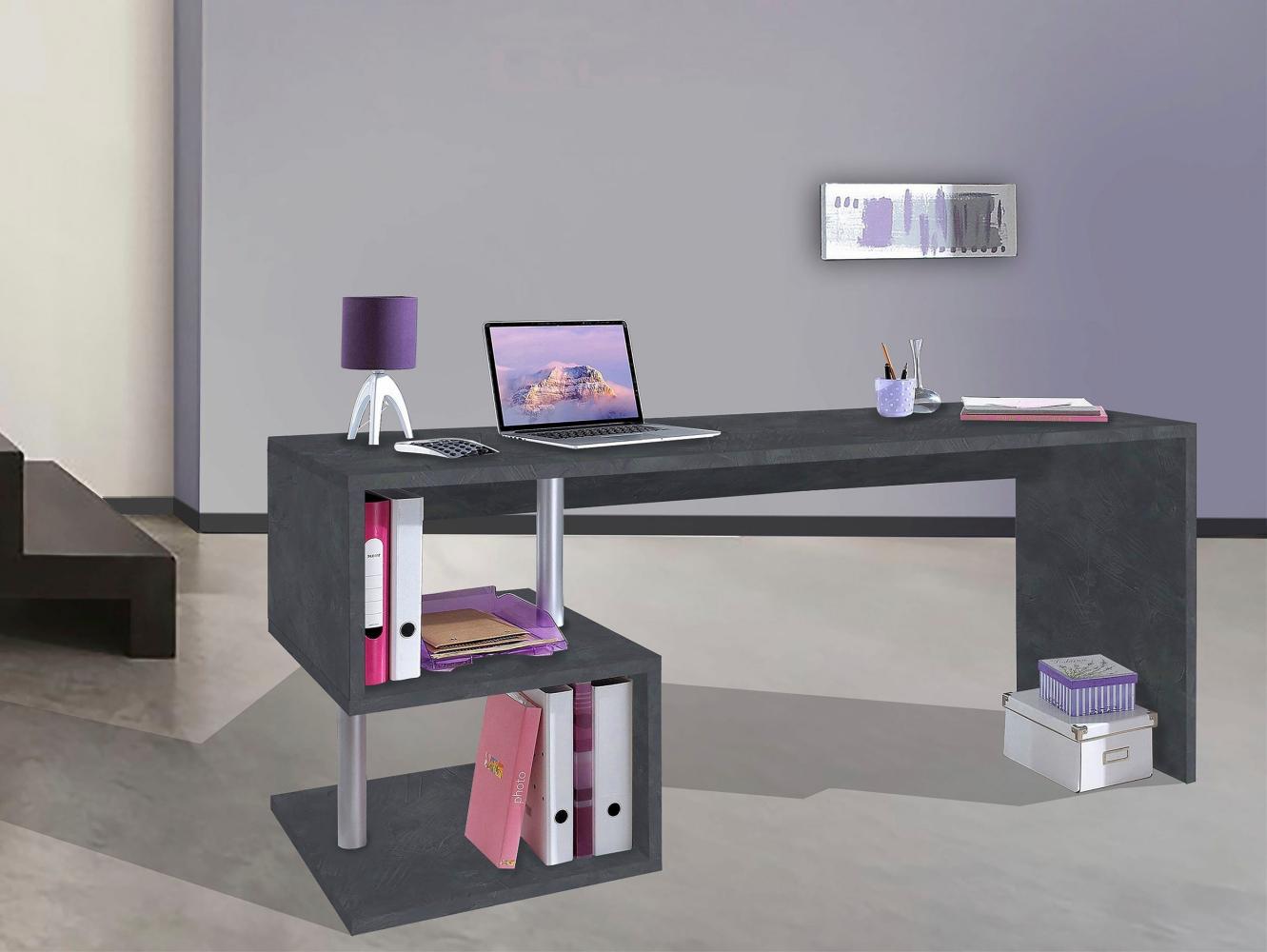 Schreibtisch >Esse Angolo< (BxHxT: 180x77,5x60 cm) in Schiefer Bild 1