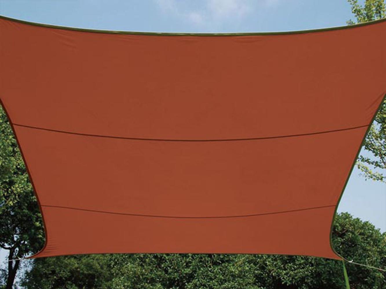 Sonnensegel Rechteckig 4x3m Terracotta - Sonnenschutzsegel für Balkon Bild 1
