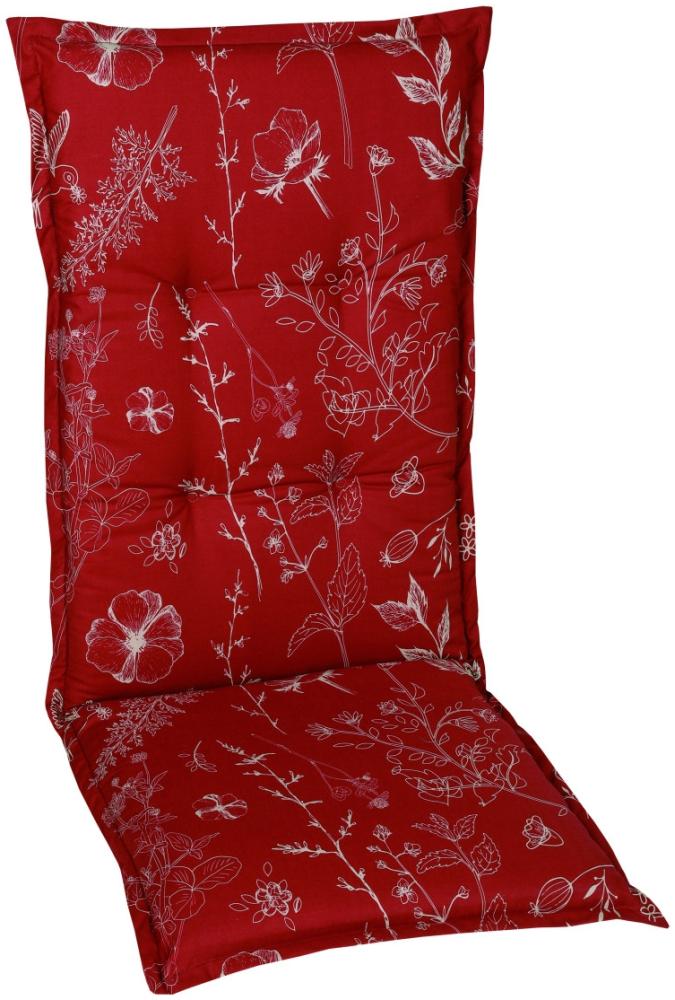 GO-DE Mittellehner-Auflage 50x110x6 cm rot Sitzkissen Sitzpolster Sitzauflage Bild 1