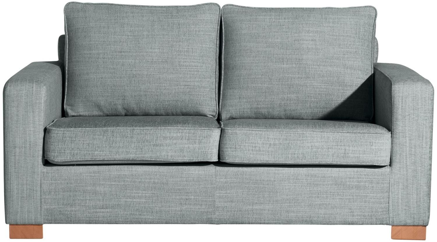 Nebraska Sofa 2-Sitzer Chenille Grau Buche Natur Bild 1
