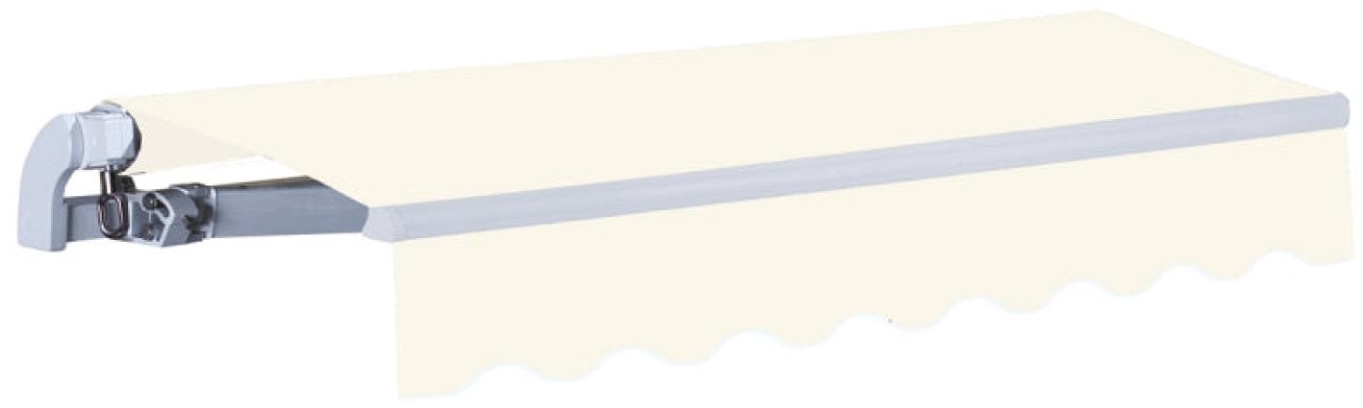 Premium Gelankarmmarkise 3,6x2,5 m Gelenkarm Markise Balkon Sonnenmarkise beige Bild 1