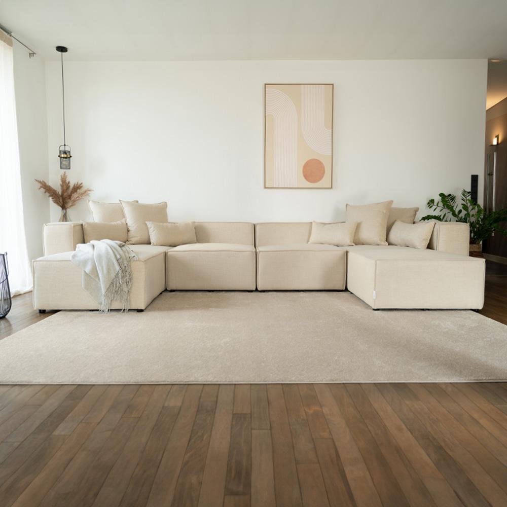 HOME DELUXE Modulares Sofa VERONA - Größe XXL Beige - (BxHxL) 415, 68, 207 cm Bild 1
